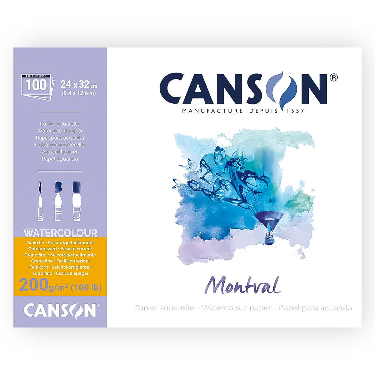 Bloco Montval Jumbo A4 200g Canson 100 Folhas 