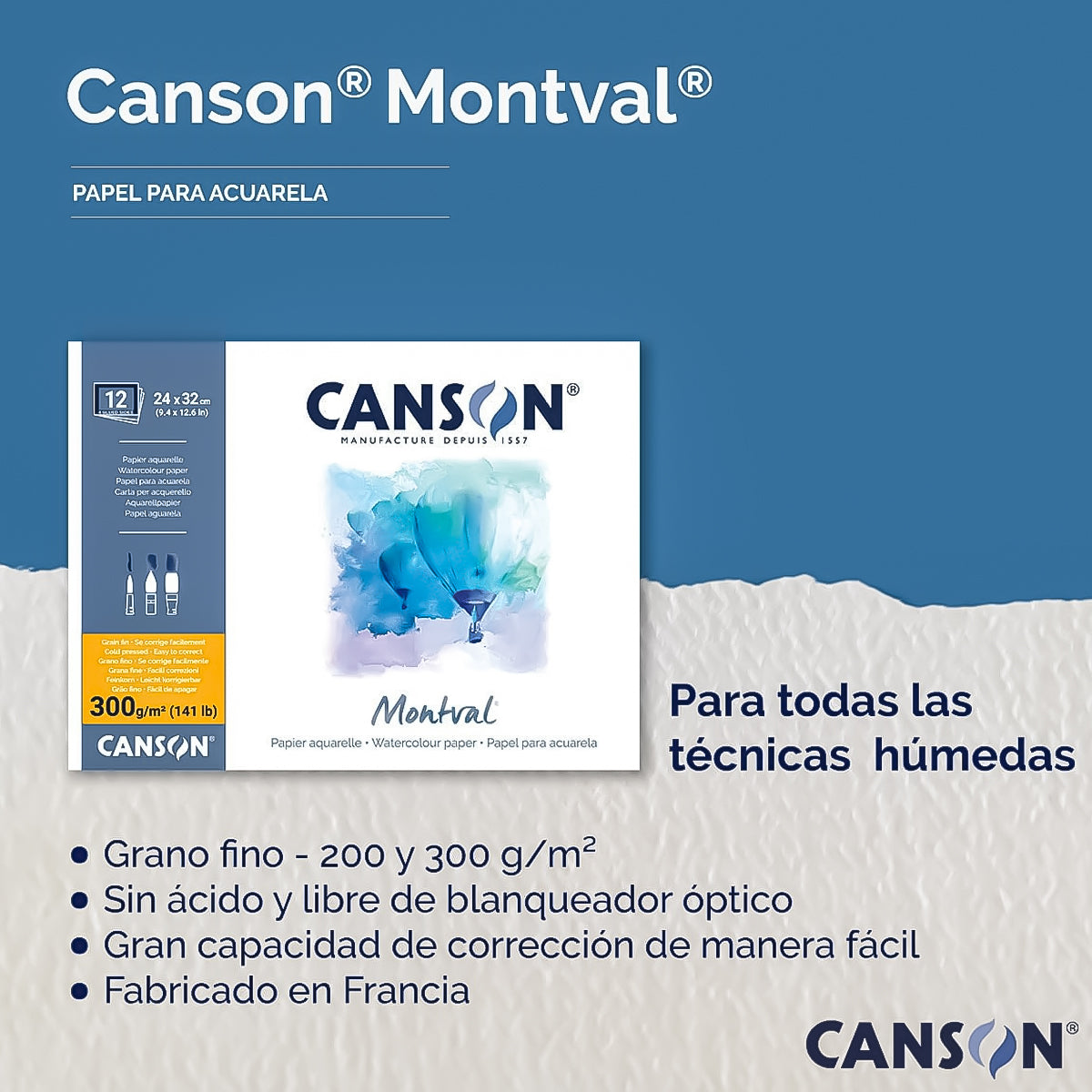 Bloco Montval Jumbo A4 200g Canson 100 Folhas 