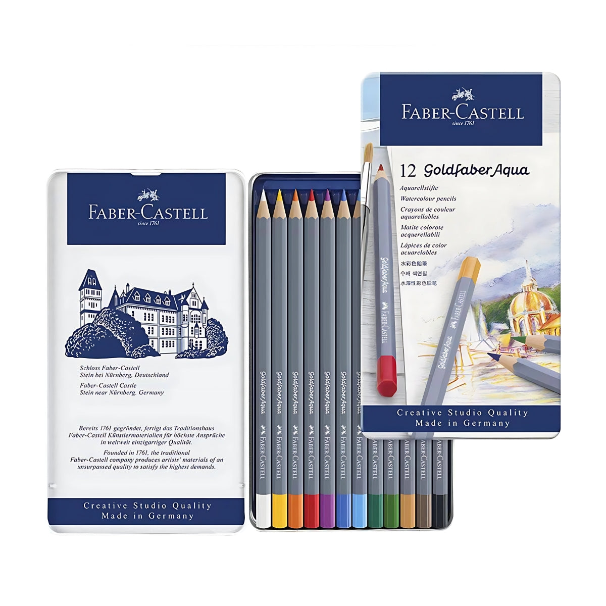 Estojo Lápis de Cor Aquarelável Goldfaber 12 Cores - Faber-castell 114612