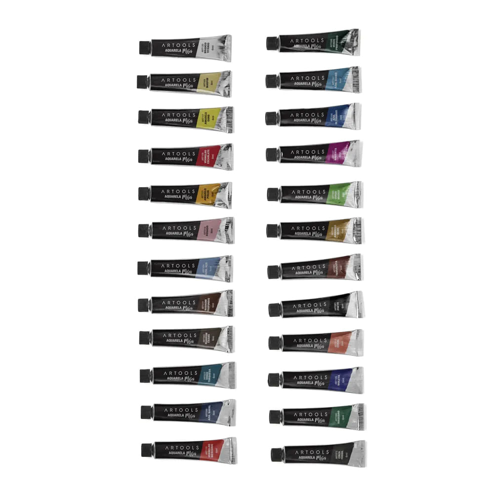 Estojo Tinta Aquarela Misci Bisnaga 6ml com 24 Cores Artools 610627  