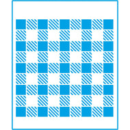 Stencil Médio Xadrez Iii 17x21cm para Pintura Decorativa e Artesanato Stm-559 - Litoarte