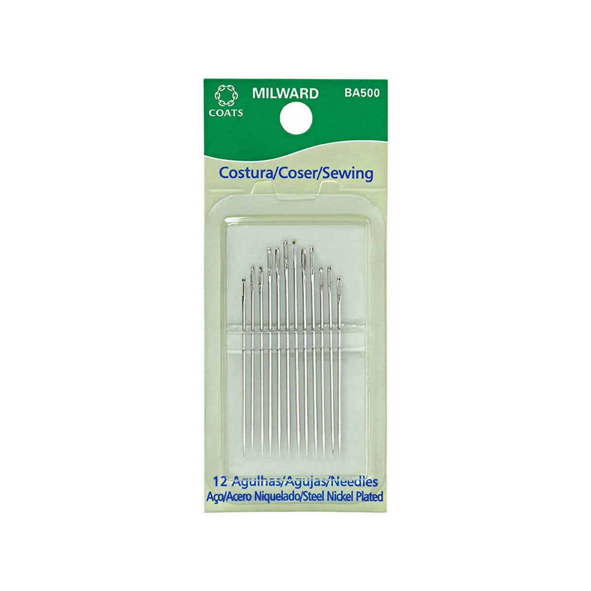 Agulha de Mão Costura Manual com 12 Unidades - Milward
