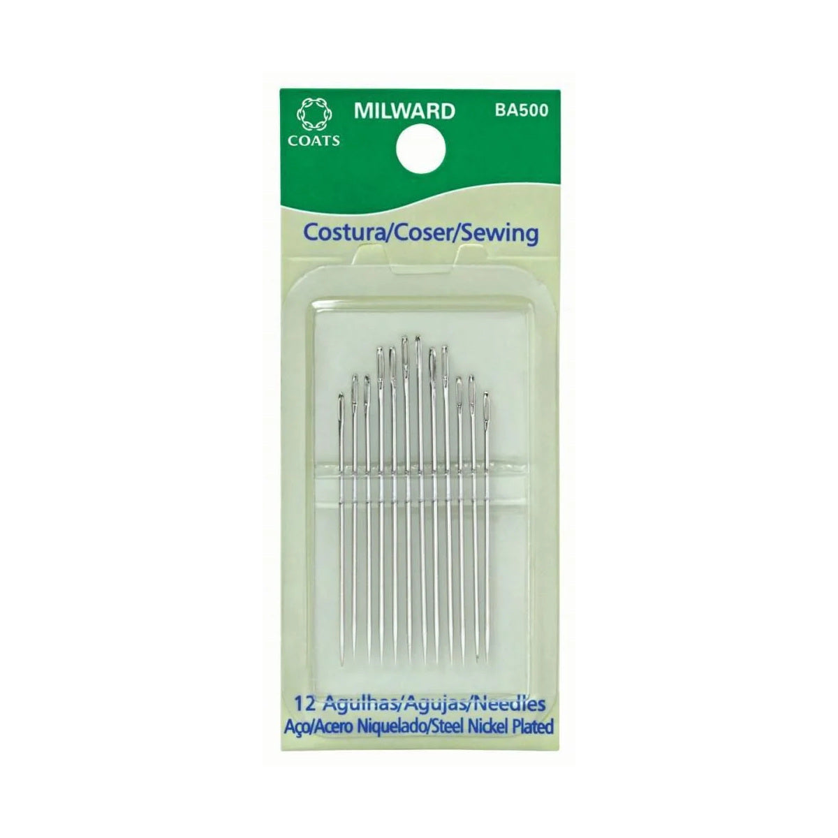 Agulha de Mão Costura Manual com 12 Unidades - Milward