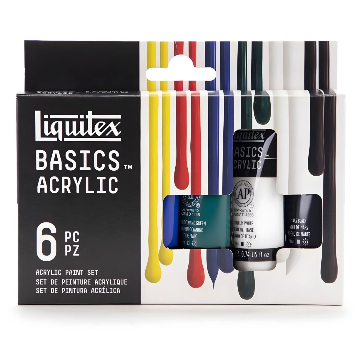Estojo de Tinta Acrilica Liquitex Basics 22ml com 06 Cores