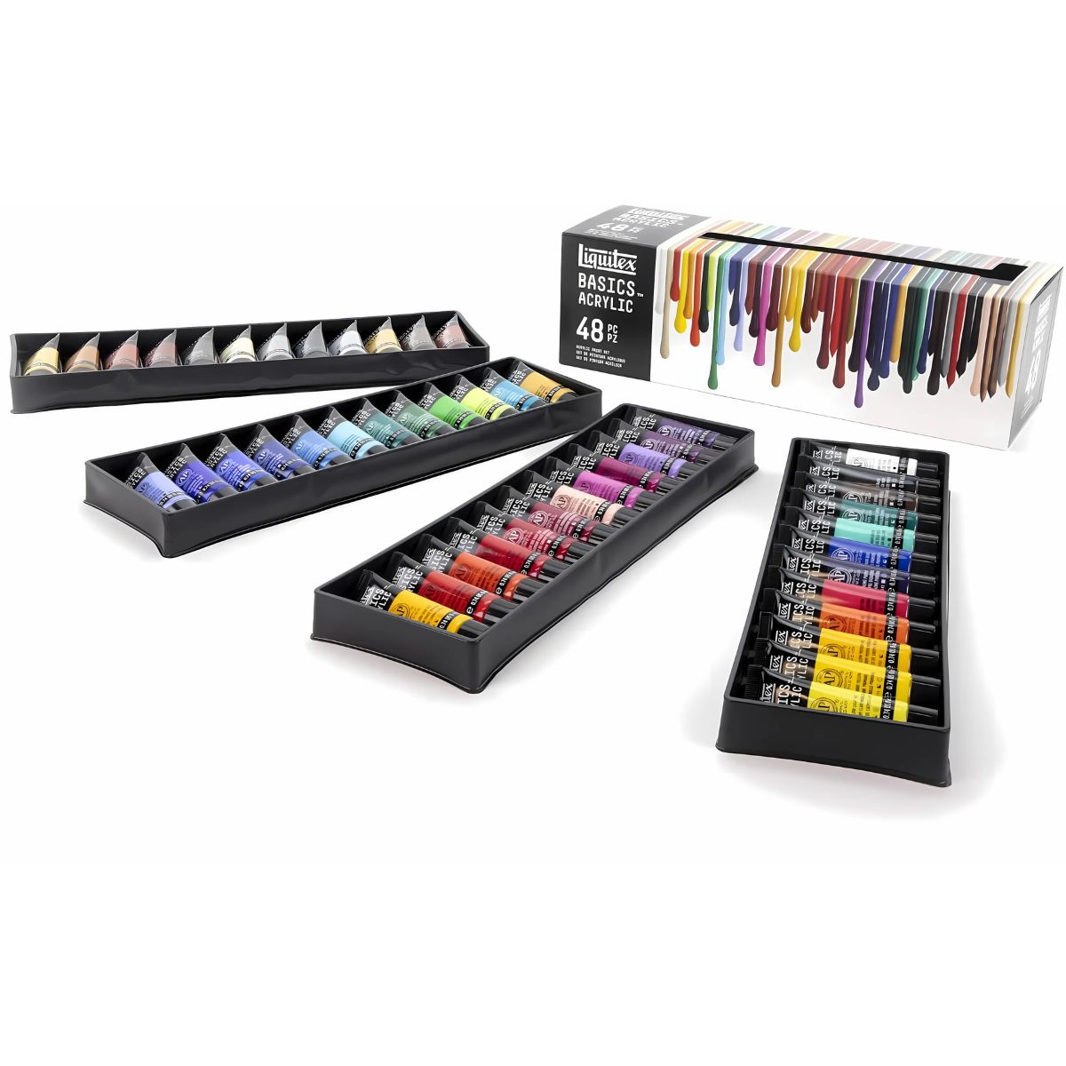 Estojo de Tinta Acrílica Basics Liquitex 22ml com 48 Cores