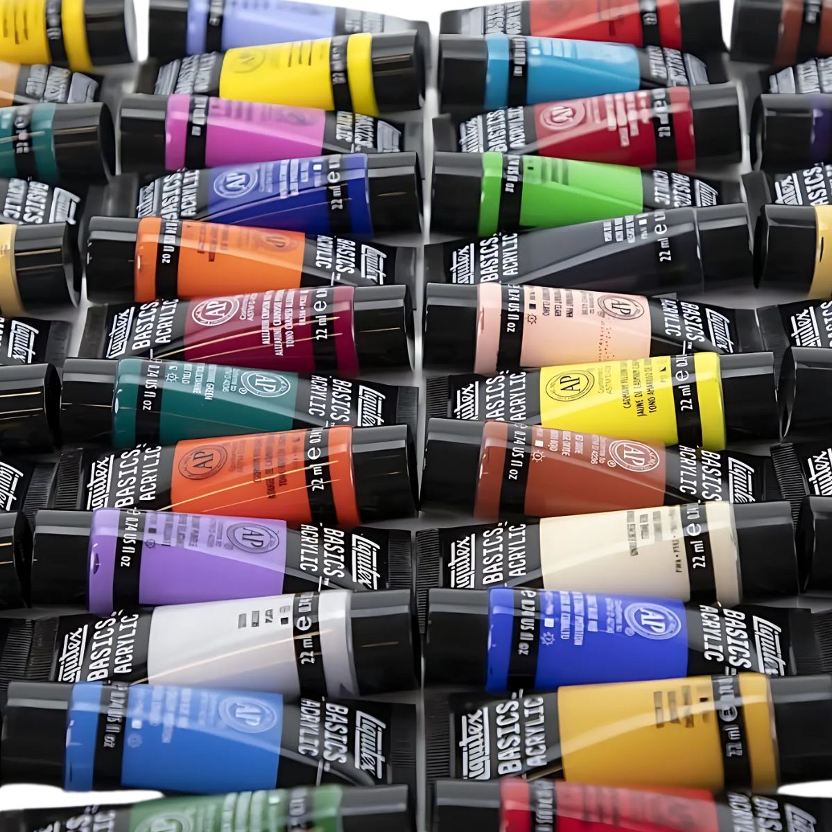 Estojo de Tinta Acrílica Basics Liquitex 22ml com 48 Cores
