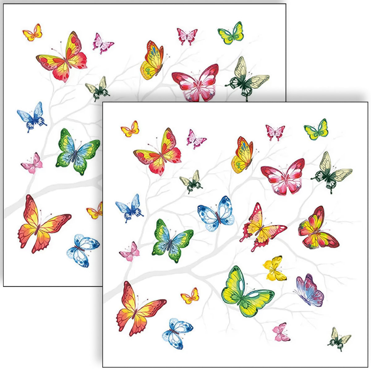 Guardanapo para Decoupage Ambiente 33x33cm com 2 Unidades - Borboletas