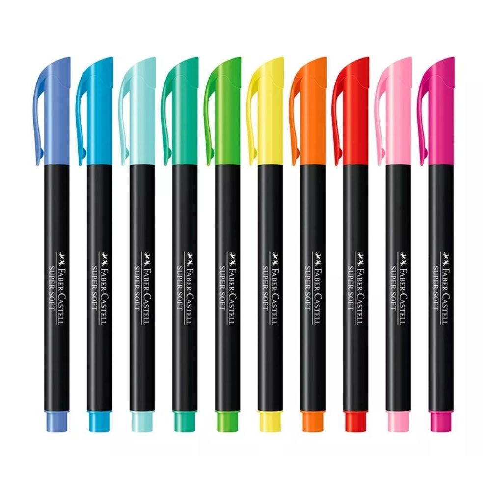 Estojo Caneta Brush Pen Supersoft 20 Cores - Faber-castell 15.0720Soft