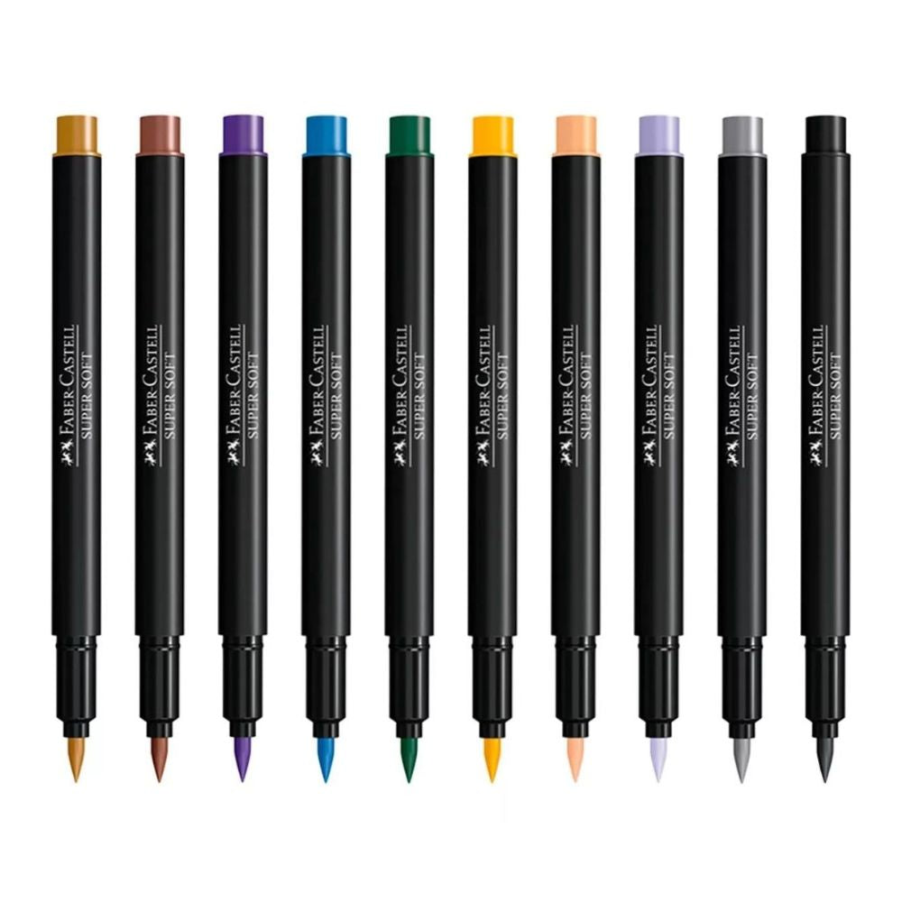 Estojo Caneta Brush Pen Supersoft 20 Cores - Faber-castell 15.0720Soft