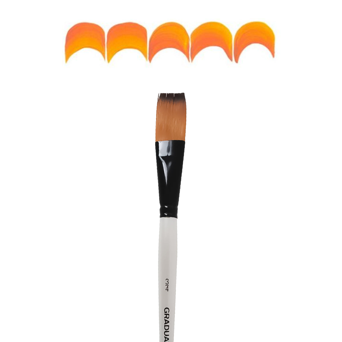 Pincel Daler & Rowney Graduate One Sword Chato 3/4 Sintético Cabo Longo Unidade