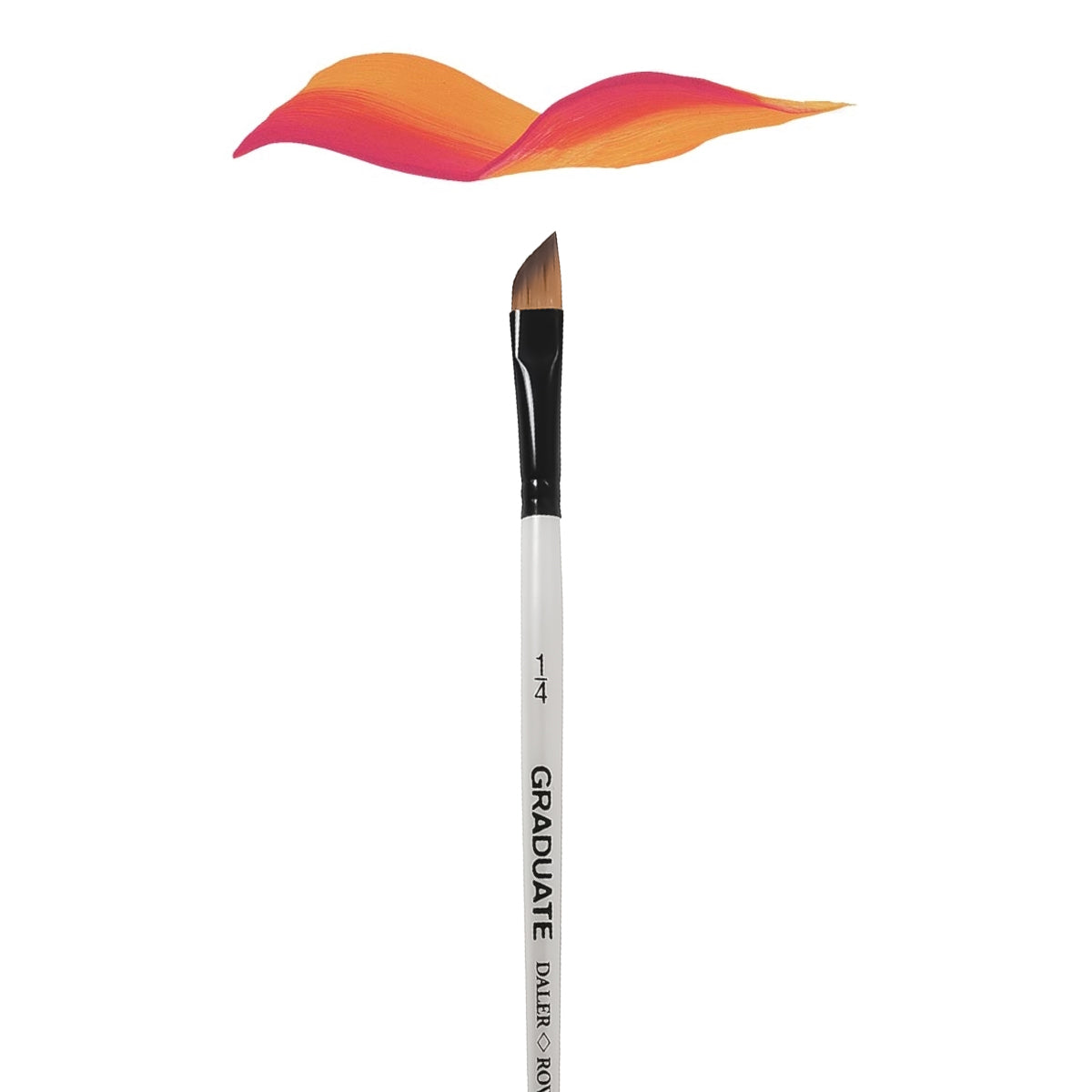 Pincel Daler & Rowney Graduate Sword Chanfrado 1/4 Sintético Cabo Curto Unidade