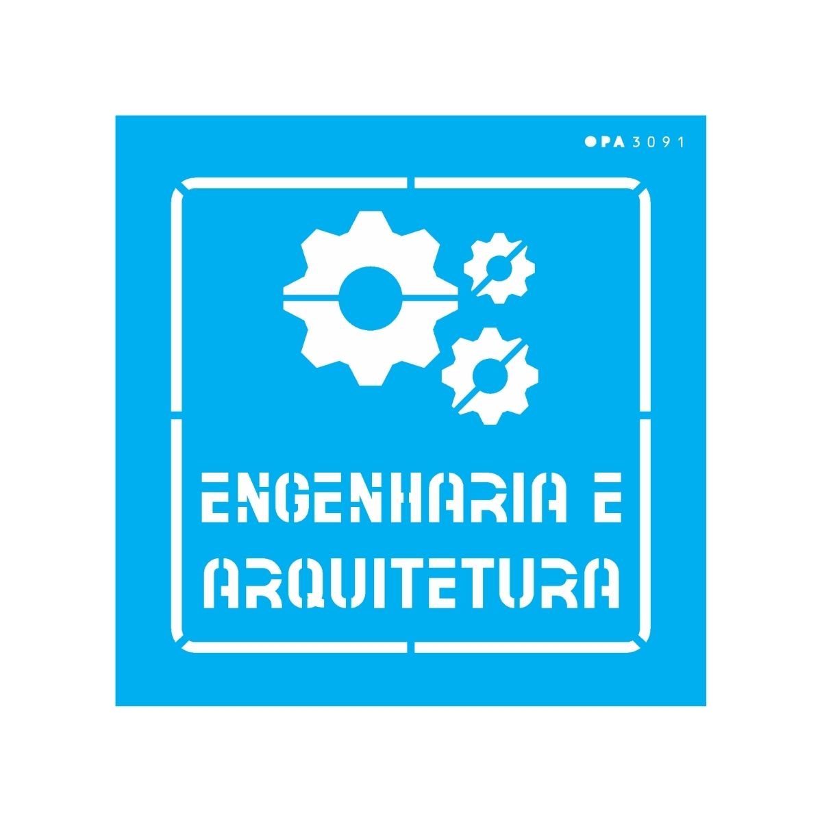 Stencil para Pintura Opa 14x14cm - 3091 Profissoes Engenharia