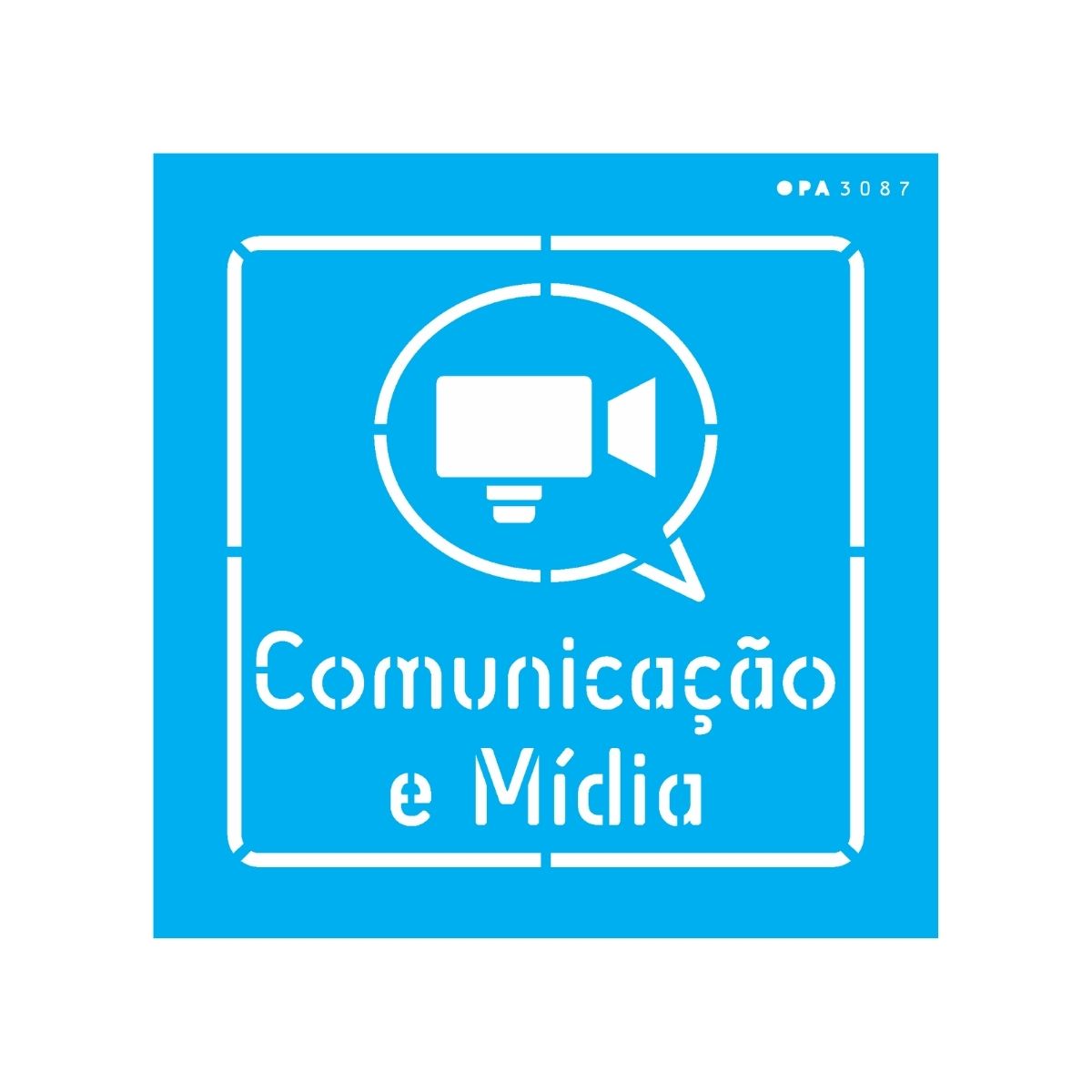 Stencil para Pintura Opa 14x14cm - 3087 Profissoes Comunicacao e Midia