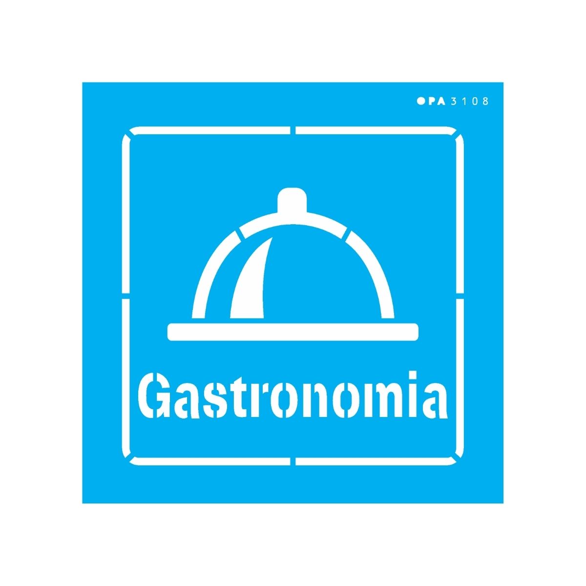 Stencil para Pintura Opa 14x14cm - 3108 Profissoes Gastronomia