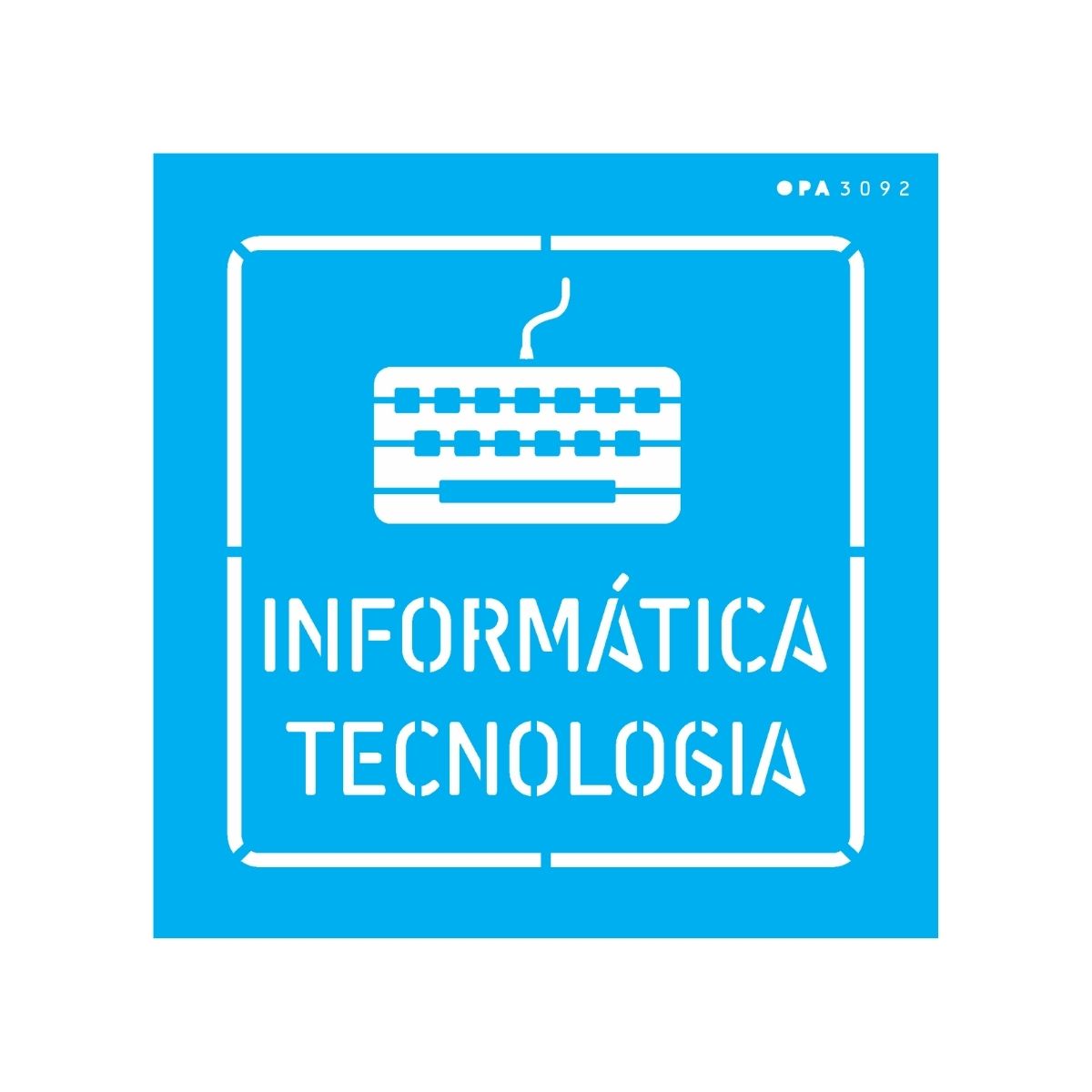 Stencil para Pintura Opa 14x14cm - 3092 Profissoes Informatica