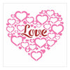 Stencil Opa 14x14cm - Coração Love - 3084