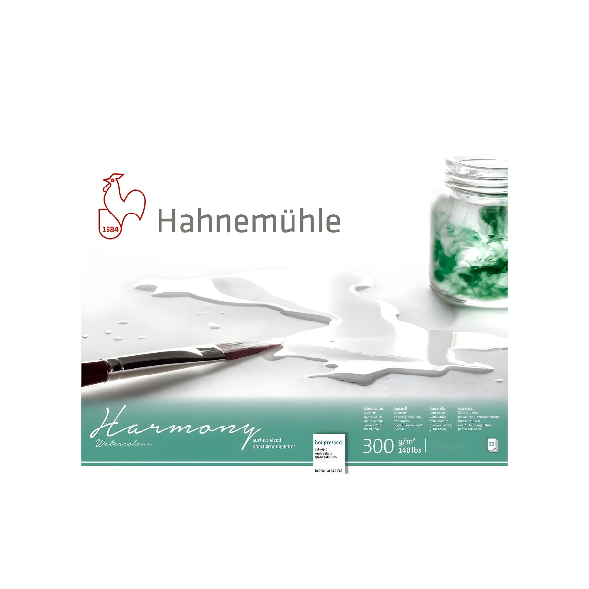Bloco de Papel para Aquarela Hahnemühle Harmony 300g/m² Textura Satinada Com 12 Folhas