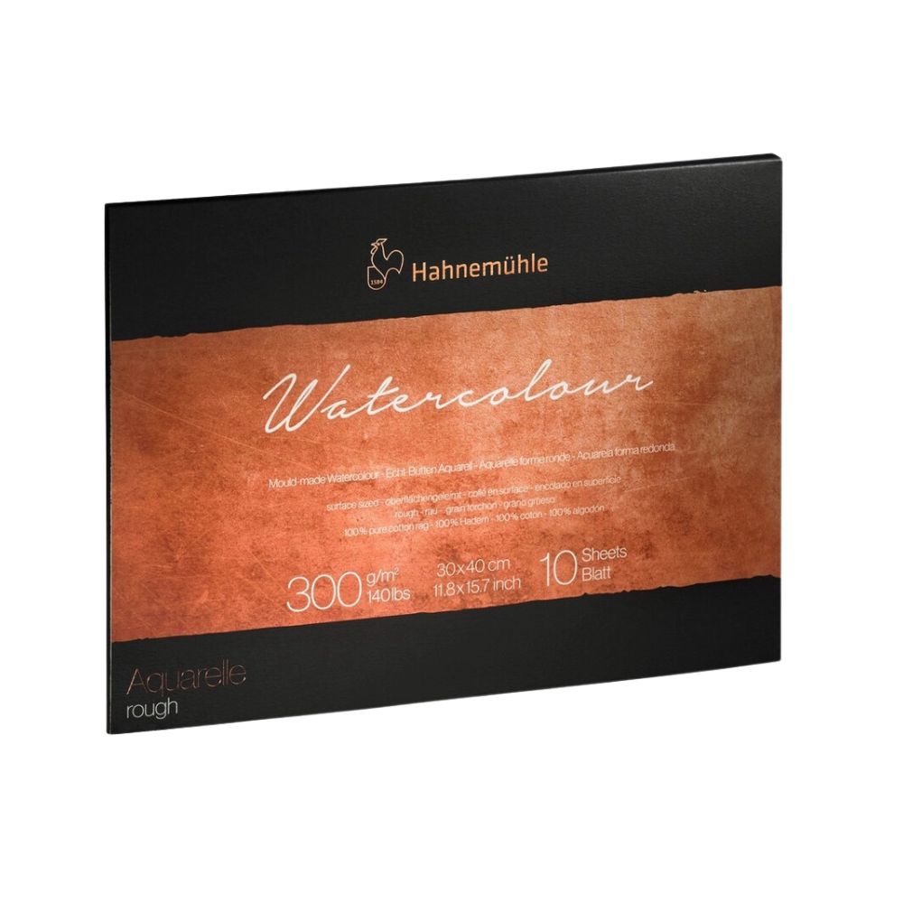 Bloco de Papel para Aquarela Hahnemühle The Collection 300g/m² Textura Rugosa com 10 Folhas