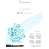 Bloco de Papel para Aquarela Hahnemühle Agave 290g/m² Textura Fina Com 12 Folhas A3 e A4