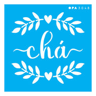 Stencil Opa 10x10cm - Palavras Chá - 3048