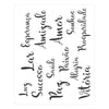 Stencil Palavras Lettering Ii 20x25cm para Pintura Decorativa e Artesanato 3040 - Opa