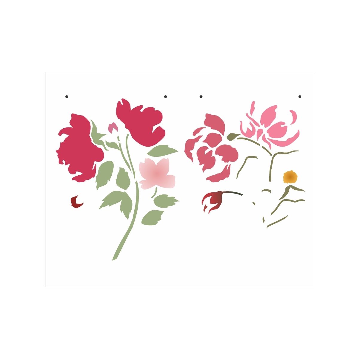 Stencil Opa 20x25cm - Flor Aquarelada  - 3034