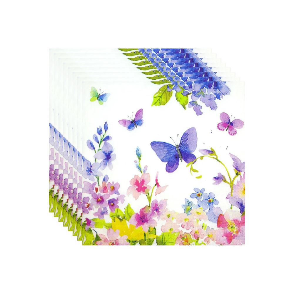 Guardanapo para Decoupage Ambiente 33x33cm com 20 Unidades - Primavera Azul