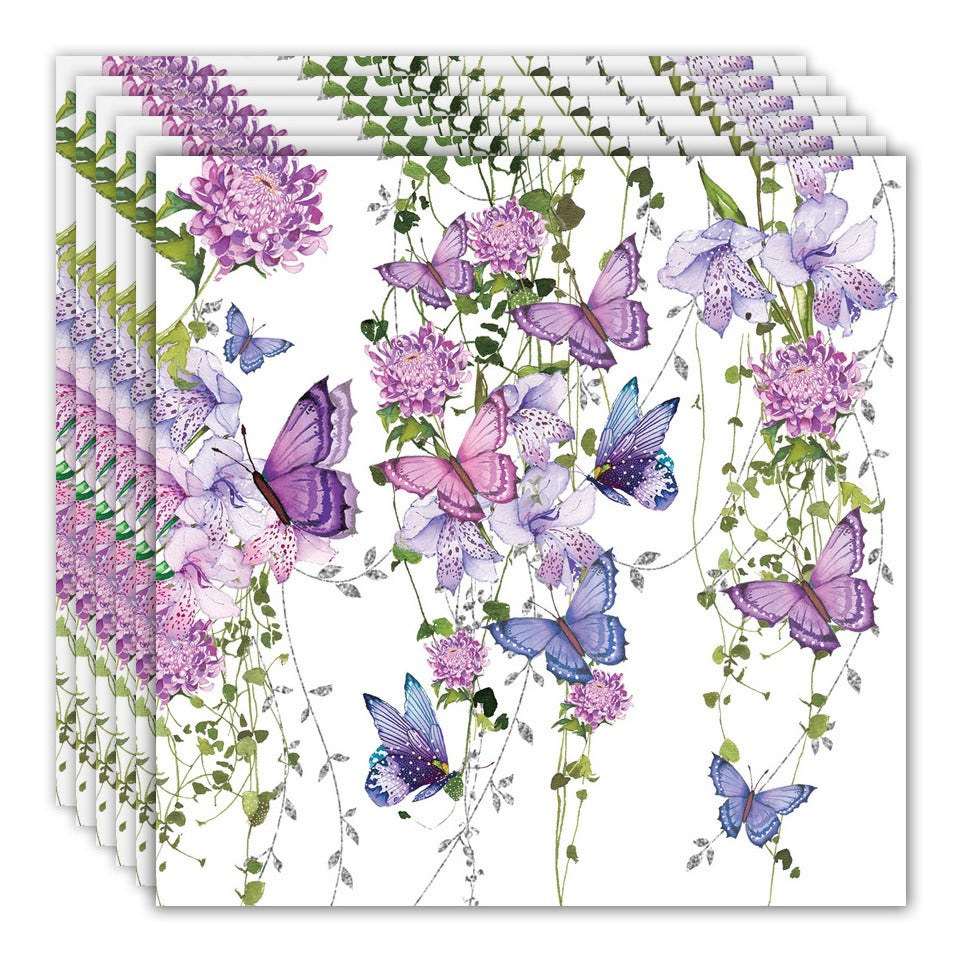 Guardanapo para Decoupage Ambiente 33x33cm com 20 Unidades - Butterfly Splash