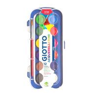 Estojo de Tinta Aquarela em Pastilha Mini Giotto 12 Cores 23mm com Pincel 352300