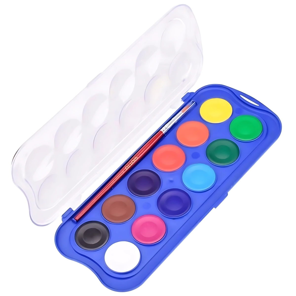 Estojo de Tinta Aquarela em Pastilha Mini Giotto 12 Cores 23mm com Pincel 352300