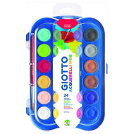 Estojo de Tinta Aquarela em Pastilha Mini Giotto 24 Cores 23mm com Pincel 352600
