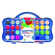 Estojo de Tinta Aquarela em Pastilha Mini Giotto 36 Cores 23mm com 2 Pincéis 352700