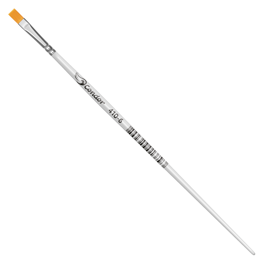Pincel Condor 410 Chato Sintético Cabo Longo