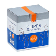 Caixa Clipes para Papel Tamanho 4/0 500g para Prender e Agrupar Folhas - Brw