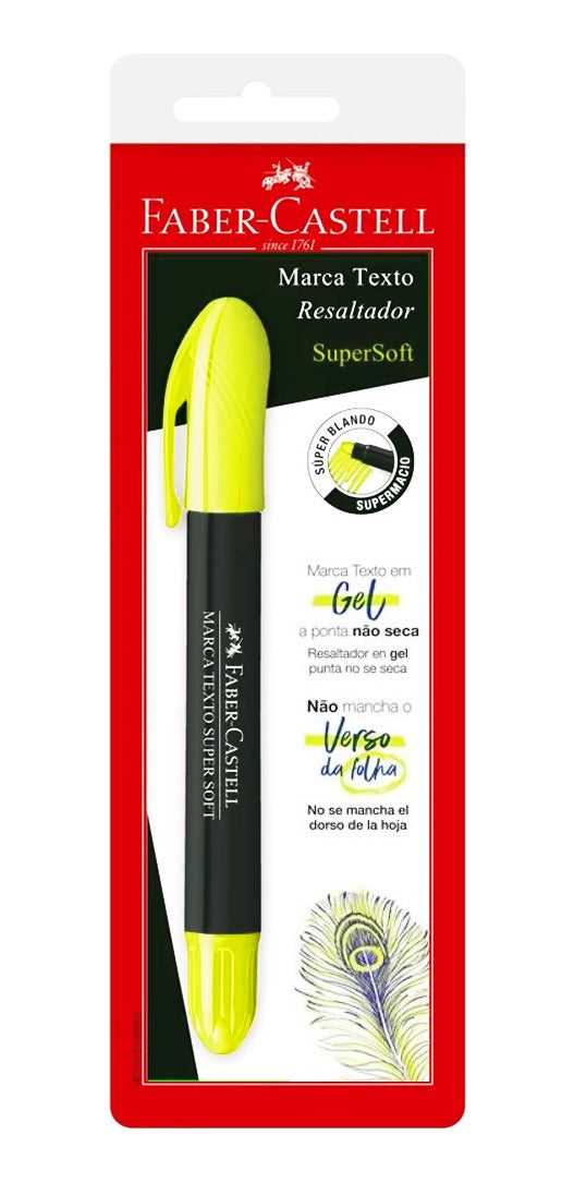 Marca Texto Textliner Gel Amarelo com 2 Unidades - Faber-castell Sm/1557 Kit
