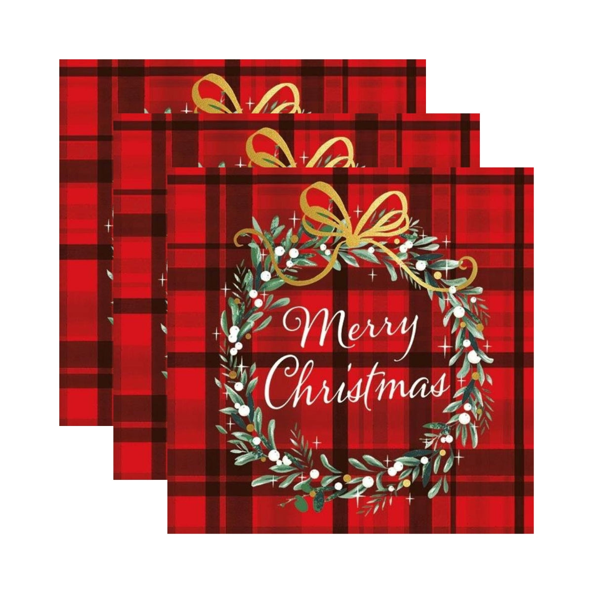 Guardanapo para Decoupage Ambiente 33x33cm com 20 Unidades - Natal Vermelho