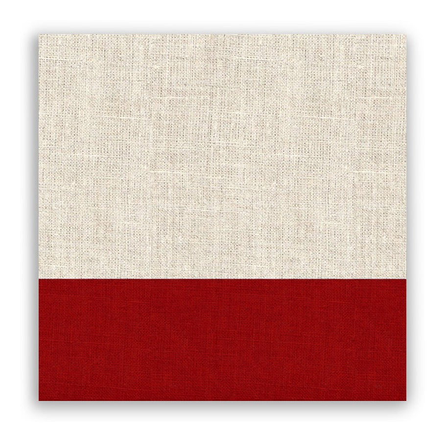 Guardanapo para Decoupage Ambiente 33x33cm com 20 Unidades - Linho Vermelho