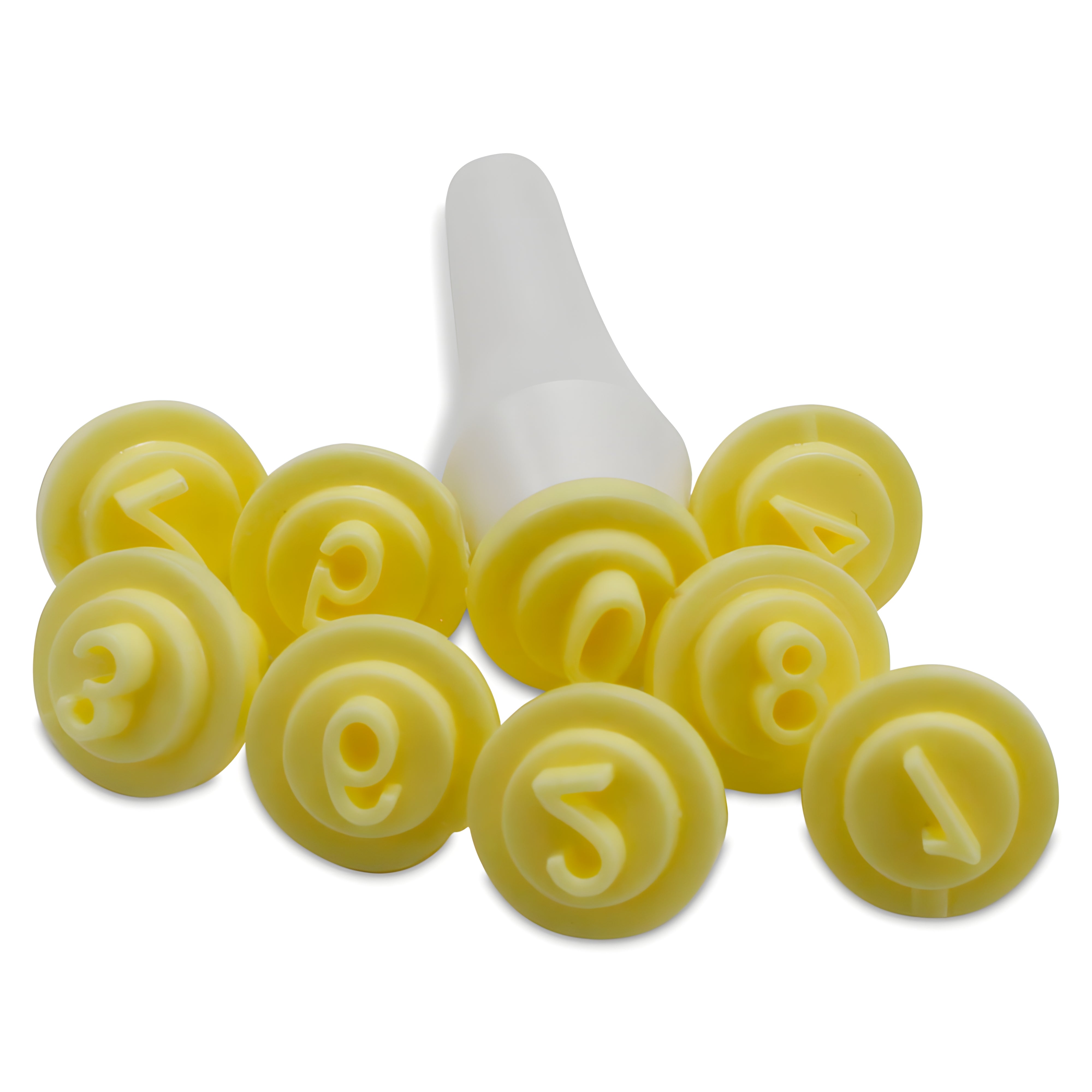 Kit Carimbos Números para Doces Amarelo com 10 Peças - Bluestar