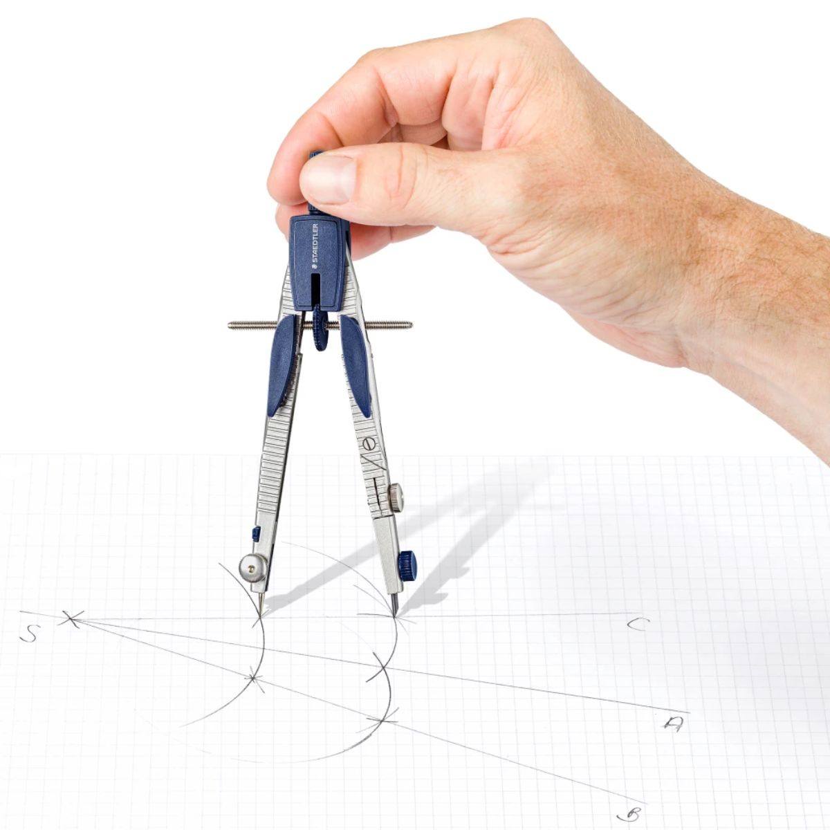 Compasso Staedtler Ajuste Rápido com Roda Central Mars 553 Estojo X1