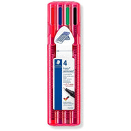 Estojo de Caneta Staedtler Triplus Permanente 0.3Mm com 04 Cores
