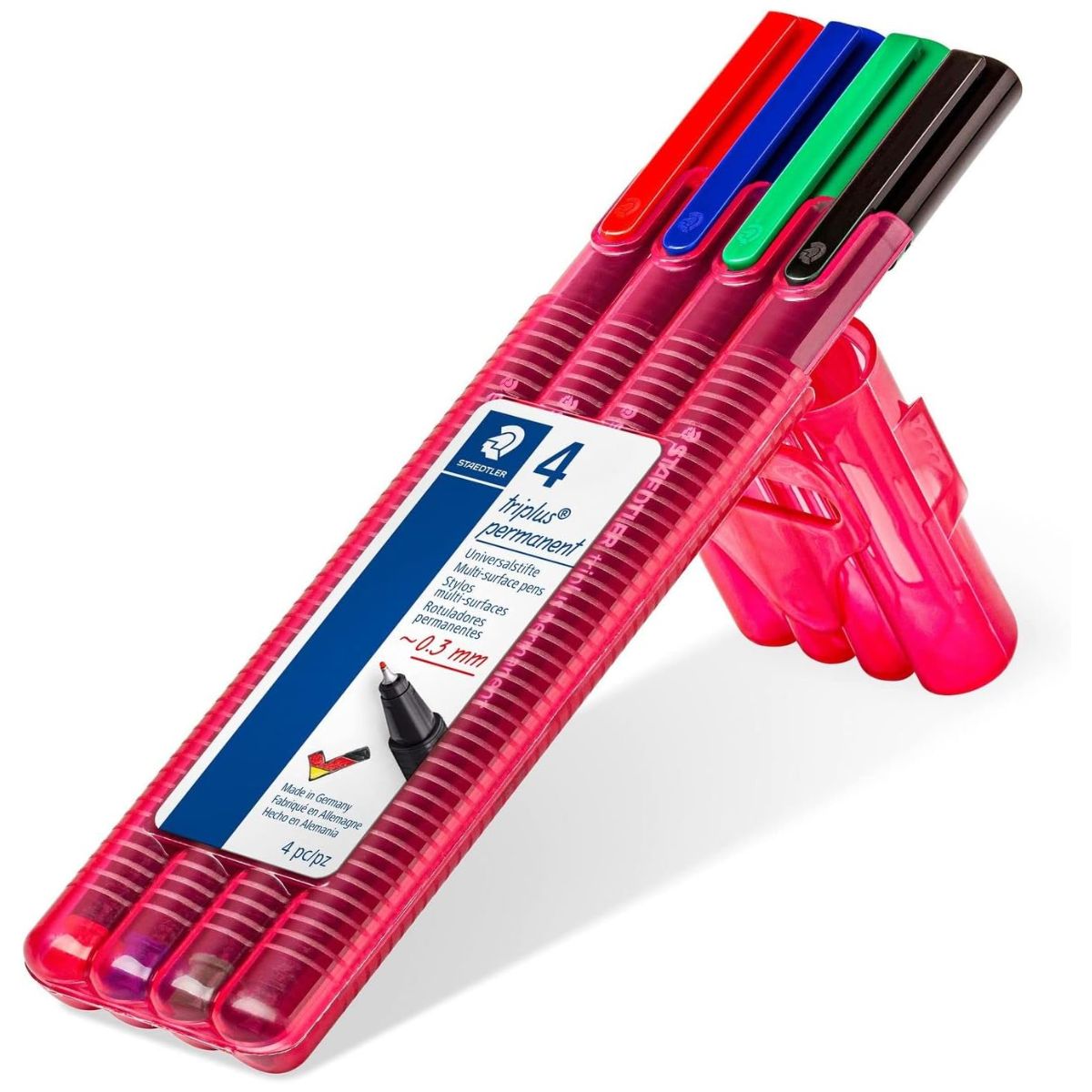 Estojo de Caneta Staedtler Triplus Permanente 0.3Mm com 04 Cores
