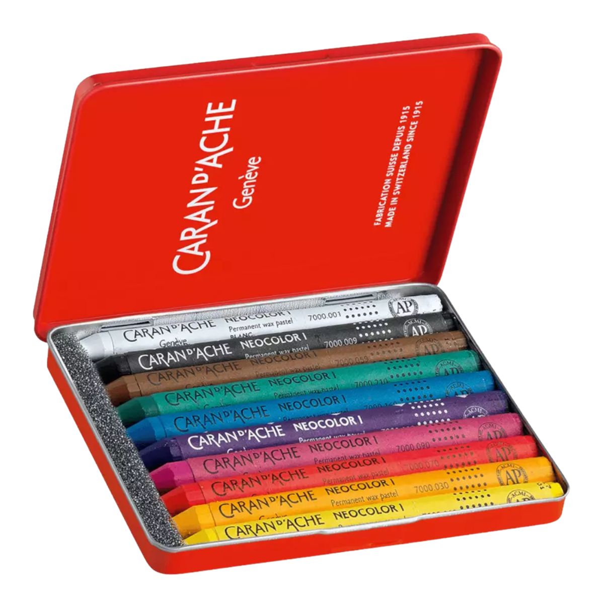 Estojo Giz Pastel Oleoso Caran D'ache Neocolor I com 10 Cores