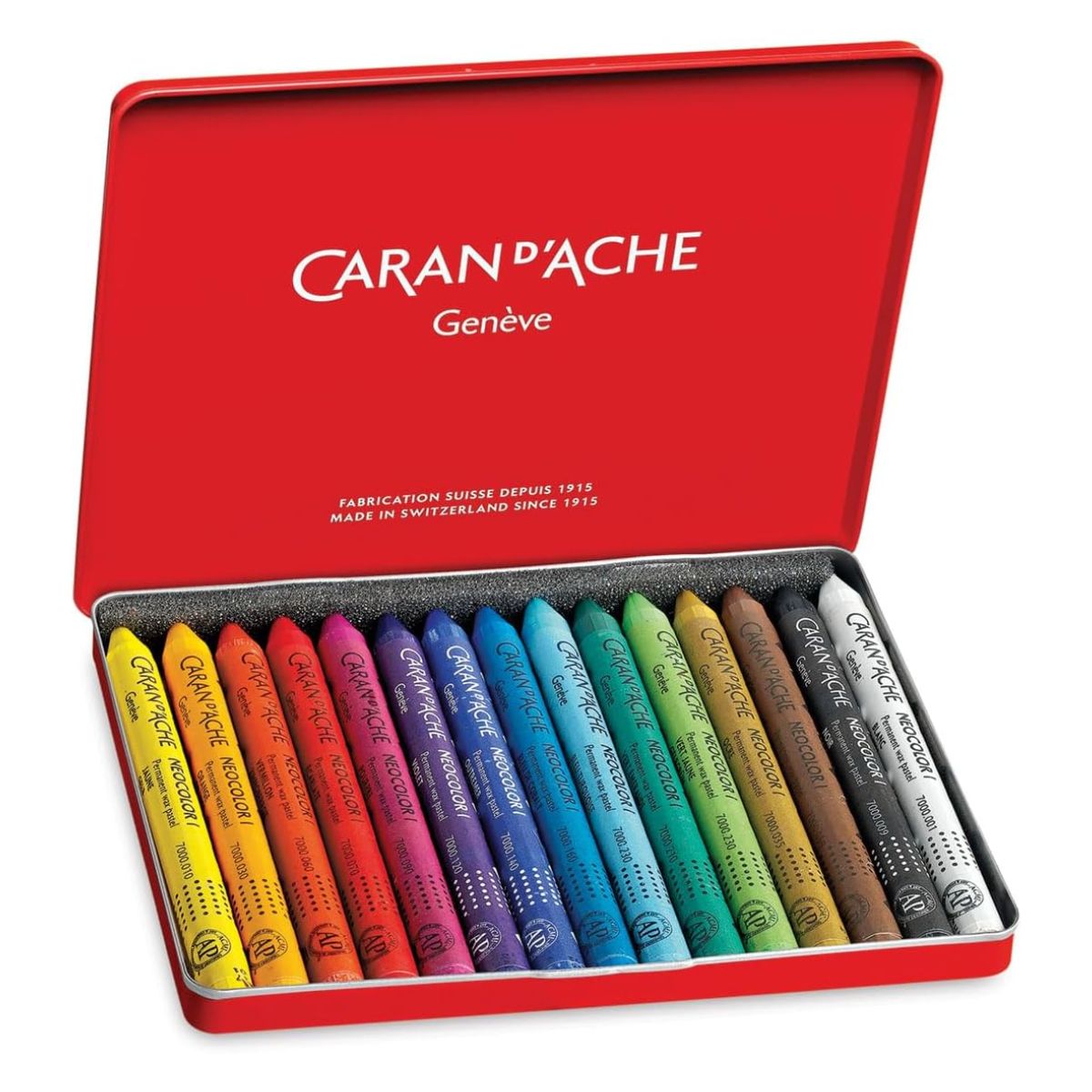 Estojo Giz Pastel Oleoso Caran D'ache Neocolor I com 15 Cores