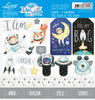 Die Cuts Apliques Recortados em Papel C Hot Stamping Coleção Meu Universo 15,1x13,1cm para Scrapbook e Scrapdecor Ldch-008 - Litoarte