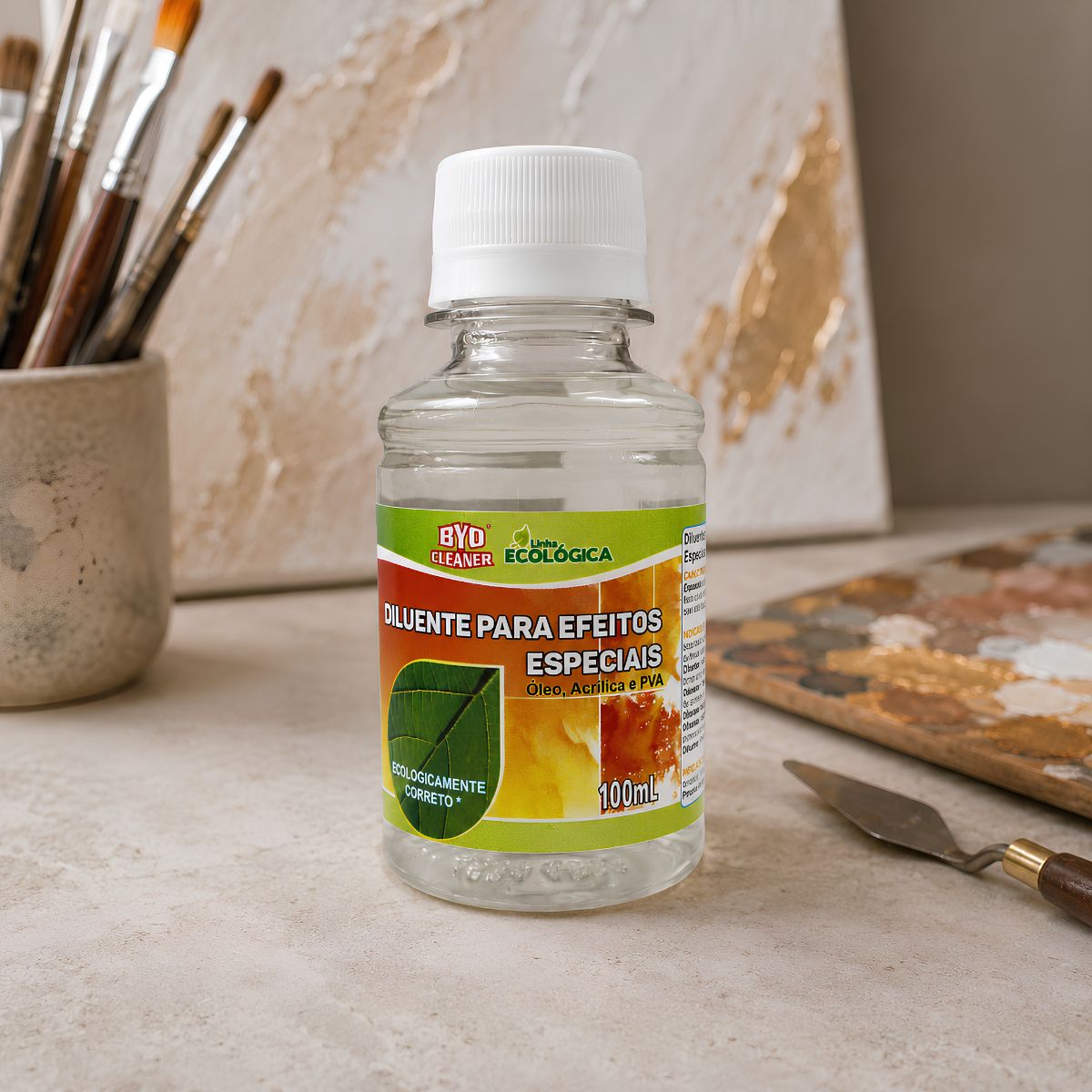 Médium Diluente 100ml para Efeitos em Pintura Artística - Byo Cleaner