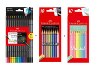 Estojo Lápis Metallic + Pastel + Supersoft - Faber-castell 120410kit