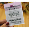 Cartela de Carimbos Borda Floral em Fotopolímero para Artesanato e Scrapbook - Lilipop
