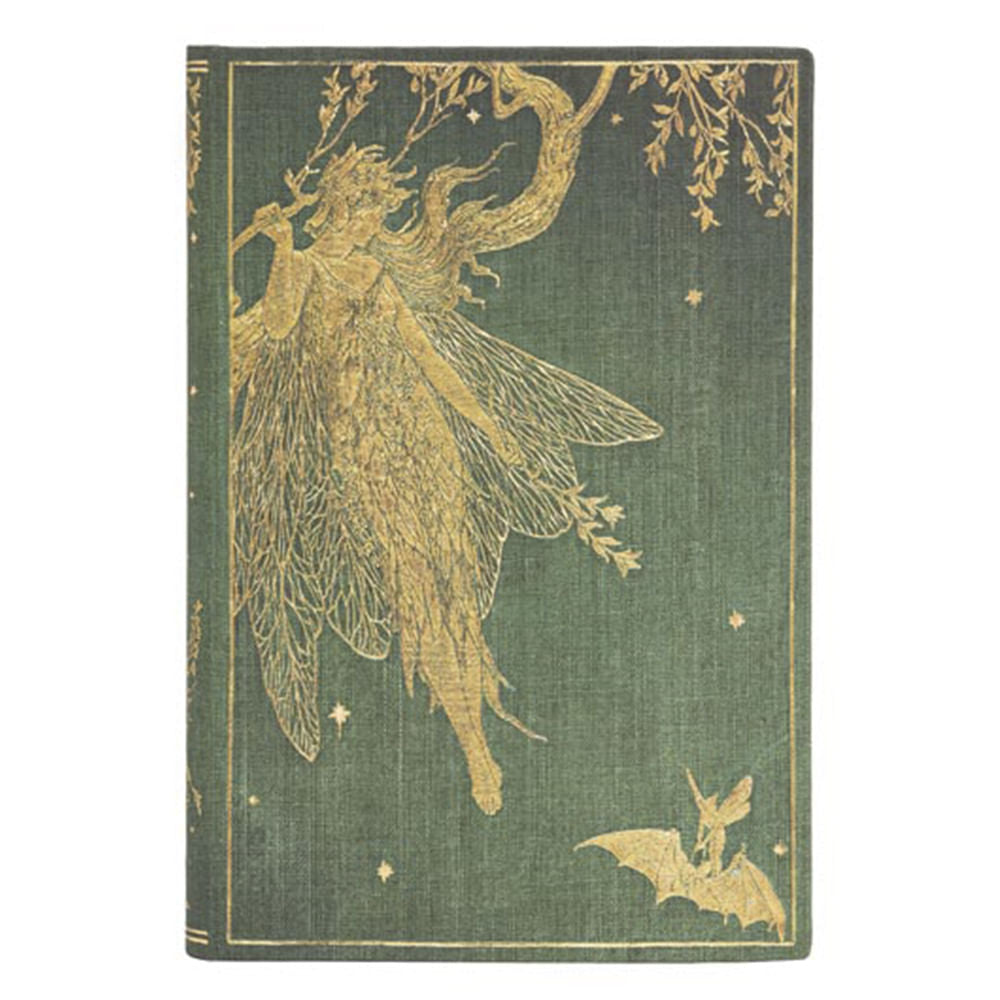 Caderno Paperblanks Olive Fairy Capa Dura Midi 120g/m² 13x18cm 144 Páginas com Pauta - Pb6505-0