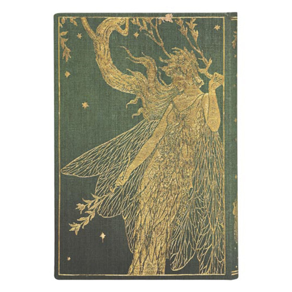 Caderno Paperblanks Olive Fairy Capa Dura Midi 120g/m² 13x18cm 144 Páginas com Pauta - Pb6505-0