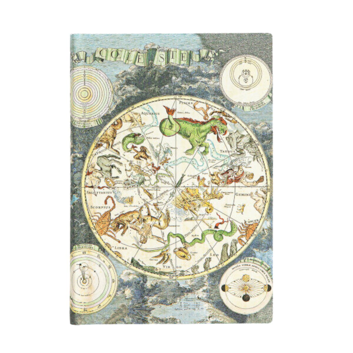 Caderno Paperblanks Celestial Capa Flexível Mini 100g/m² 9,5x14cm 176 Páginas com Pauta - Fb5618-8